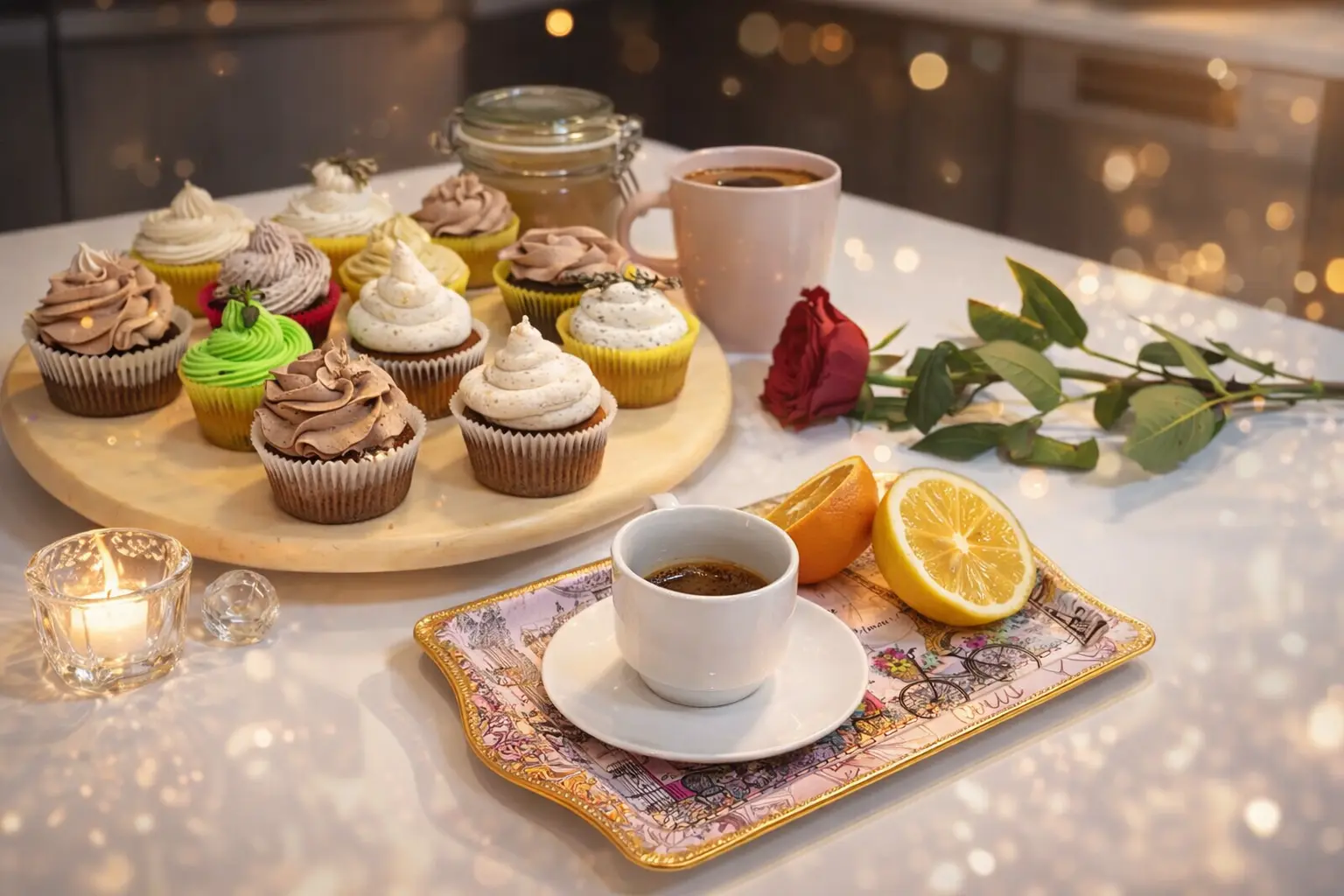 Freshly baked cupcakes